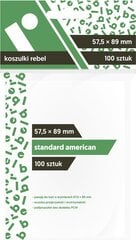 Kāršu futrālis Rebel Sleeves - American Standard, 57.5x89mm, 100 gab cena un informācija | Galda spēles | 220.lv