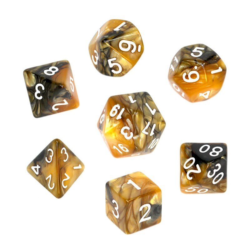 Kauliņu komplekts Rebel RPG Dice Set - Two Color - Black and Gold цена и информация | Galda spēles | 220.lv