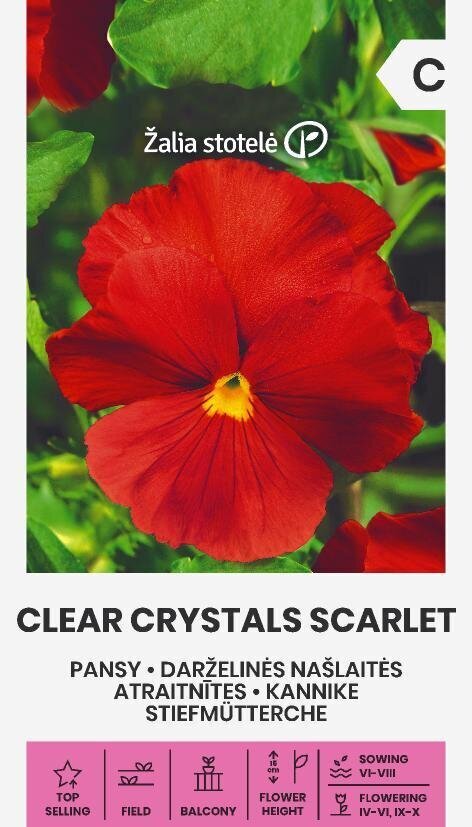 ATRAITNĪTES CLEAR CRYSTALS SCARLET cena un informācija | Puķu sēklas | 220.lv