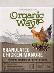 Granulēti vistas kūtsmēsli Organic Way 5 kg цена и информация | Рассыпчатые удобрения | 220.lv