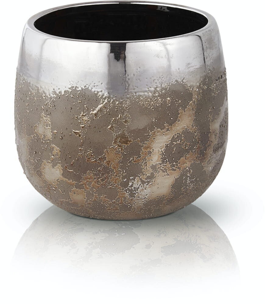 Keramikas puķu pods Moon 18x16(A) cm, zeltaini cena un informācija | Puķu podi | 220.lv