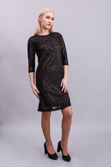 Черное платье с золотой подкладкой цена и информация | Платья | 220.lv