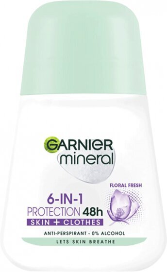 Rullīšu dezodorants Garnier Mineral Protection 6, 50 ml cena un informācija | Dezodoranti | 220.lv