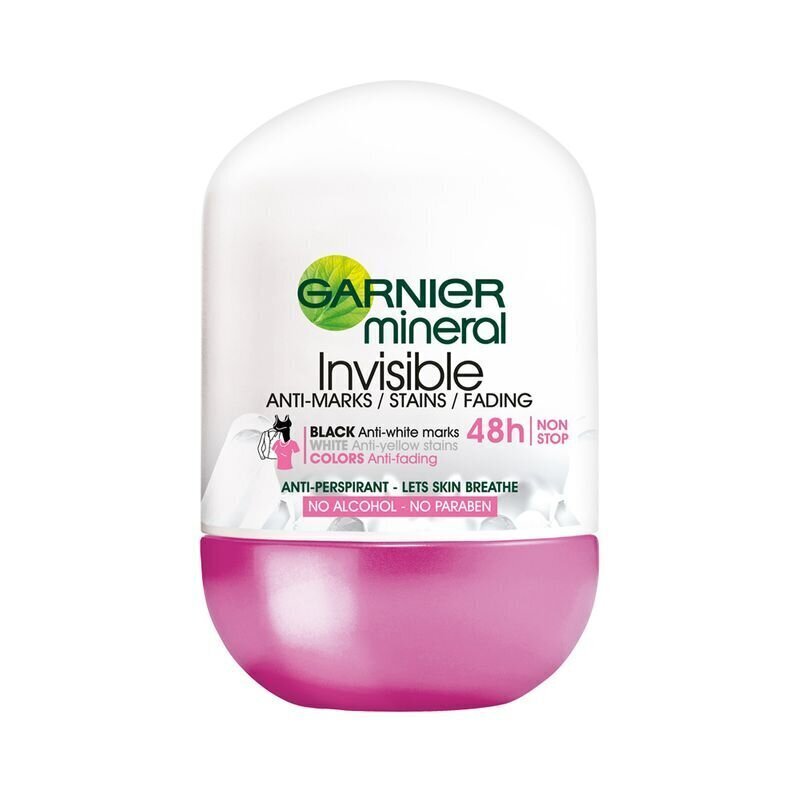 Rullīšu dezodorants Garnier Mineral Invisible 48H, 50 ml cena un informācija | Dezodoranti | 220.lv