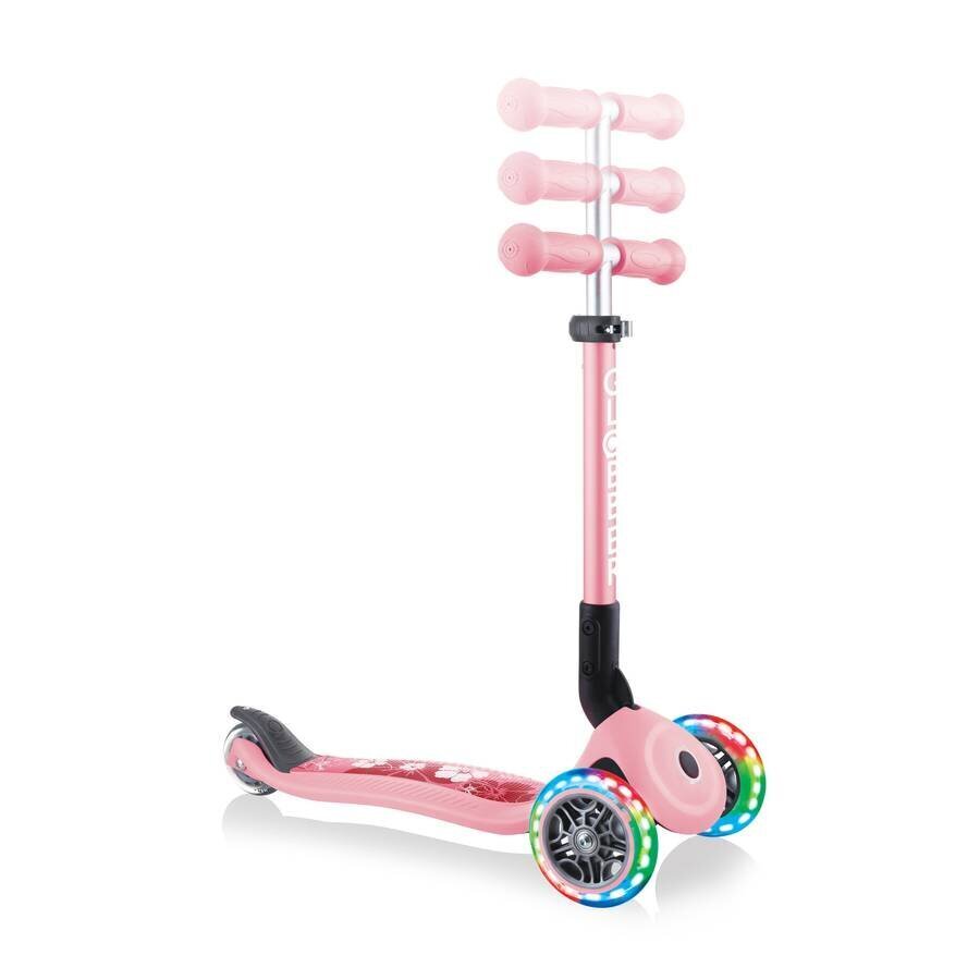 Globber Junior Foldable Fantasy Lights / Pastel Pink Flowers cena un informācija | Skrejriteņi | 220.lv