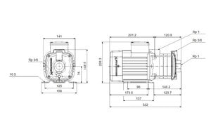 Sūknis Grundfos CM3-4 A-R-A-E-AQQE C-A-A-N cena un informācija | Sūkņi tīram ūdenim | 220.lv