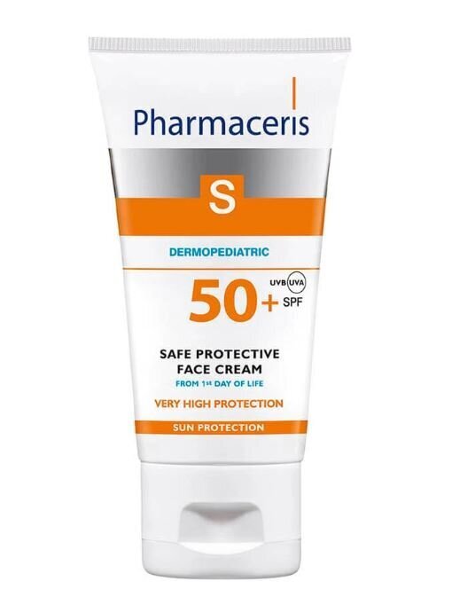 PHARMACERIS S, bērnu aizsargkrēms sejai, SPF50+, 50 ml (no pirmās dienas) cena un informācija | Sauļošanās krēmi | 220.lv