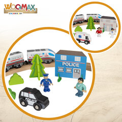 Деревянная железная дорога Woomax, 50шт, 3+ цена и информация | Игрушки для мальчиков | 220.lv
