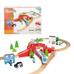 Деревянная железная дорога Woomax, 50шт, 3+ цена и информация | Игрушки для мальчиков | 220.lv