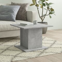 vidaXL kafijas galdiņš, betona pelēks, 55,5x55,5x40 cm, skaidu plāksne cena un informācija | Žurnālgaldiņi | 220.lv