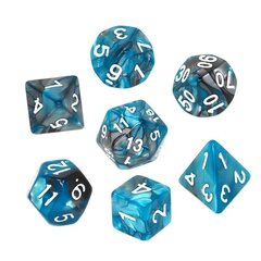 Kauliņi Rebel RPG Dice Set - Two Color - Steel and Blue cena un informācija | Galda spēles | 220.lv