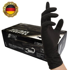 Нитрас латексные перчатки Черный Скорпион, размер L100 шт цена и информация | Первая помощь | 220.lv