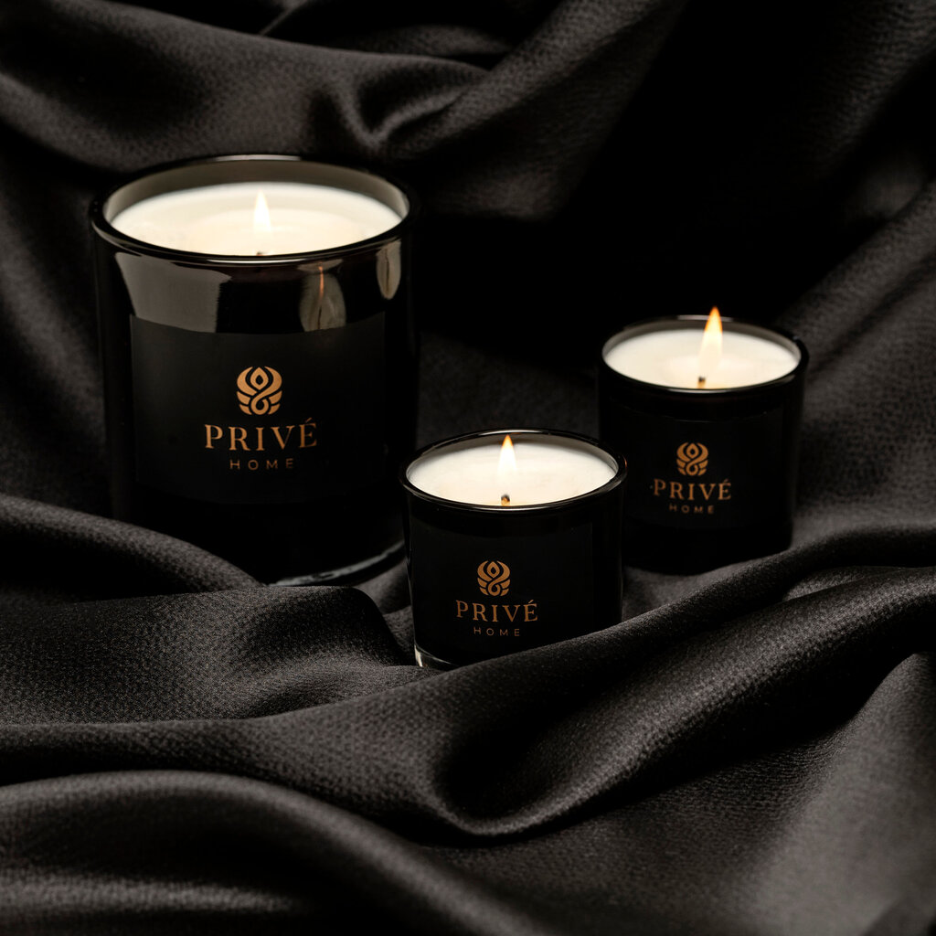 Komplekts ar 3 aromātiskajām svecēm: Delice d'Orient, Safran - Ambre Noir, Black Woods cena un informācija | Sveces un svečturi | 220.lv