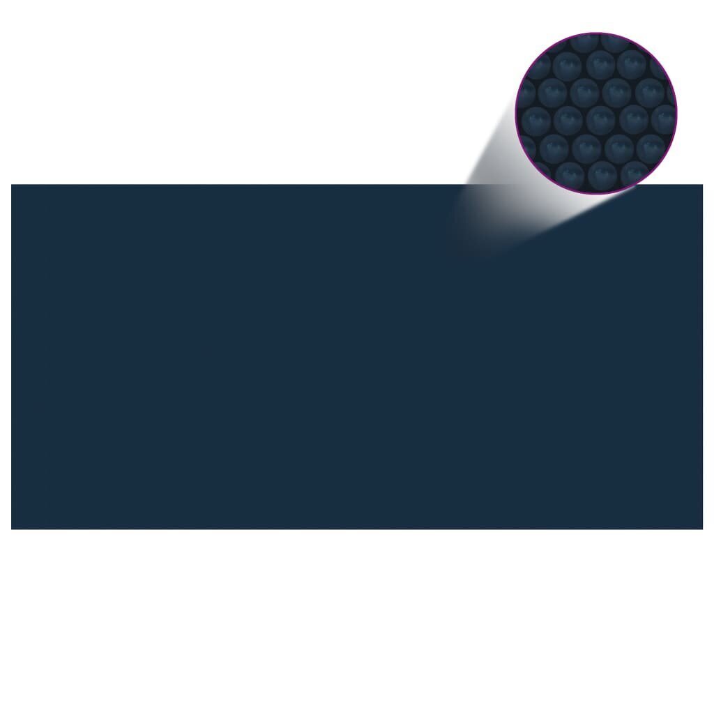 vidaXL baseina pārklājs, solārs, peldošs, 549x274 cm, melns un zils PE cena un informācija | Baseinu piederumi | 220.lv