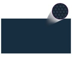 vidaXL baseina pārklājs, solārs, peldošs, 488x244 cm, melns, zils PE цена и информация | Аксессуары для бассейнов | 220.lv
