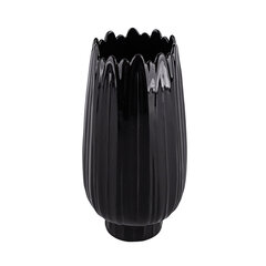 Фарфоровая ваза, чёрная, 9,5х9,5х19 см цена и информация | ваза для цветов с подставкой 3 шт. | 220.lv