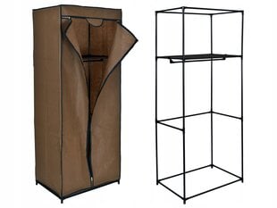 Текстильный шкаф с полкой Фела - темно-коричневый цена и информация | Шкафы | 220.lv