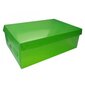Apavu kaste ar vāku S - zaļa cena un informācija | Apavu skapji, apavu plaukti, priekšnama soliņi | 220.lv