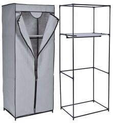 Текстильный шкаф с полкой Фела - серый цена и информация | Шкафы | 220.lv