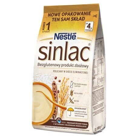 Putra bez piena alerģiskiem bērniem, Nestle BEBA Sinlac, no 4 mēnešiem, 500 g цена и информация | Putras | 220.lv
