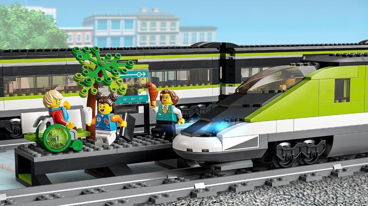 60337 LEGO® City Ātrgaitas pasažieru vilciens cena un informācija | Konstruktori | 220.lv