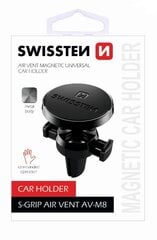 Swissten S-Grip AV-M8 Universāls Auto Stiprinājums Gaisa Restei Melns цена и информация | Держатели для телефонов | 220.lv