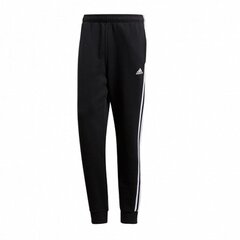 Vīriešu sporta bikses Adidas Essentials 3S Tapered Cuffed FL M BR3696, melnas цена и информация | Мужская спортивная одежда | 220.lv