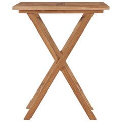 vidaXL saliekams dārza galds, 60x60x75 cm, masīvs tīkkoks цена и информация | Столы для сада | 220.lv