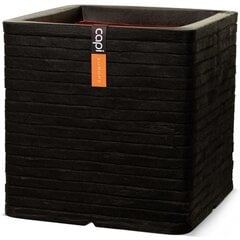 Capi puķu kaste Nature Row, kvadrātveida, 30x30 cm, melna, KBLRO902 cena un informācija | Puķu podi | 220.lv