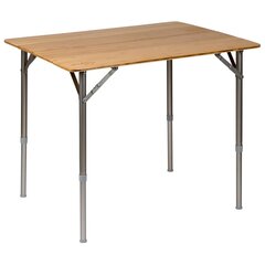 Bo-Camp kempinga galds Suffolk, saliekams, 80x60 cm, bambuss cena un informācija | Tūrisma mēbeles | 220.lv