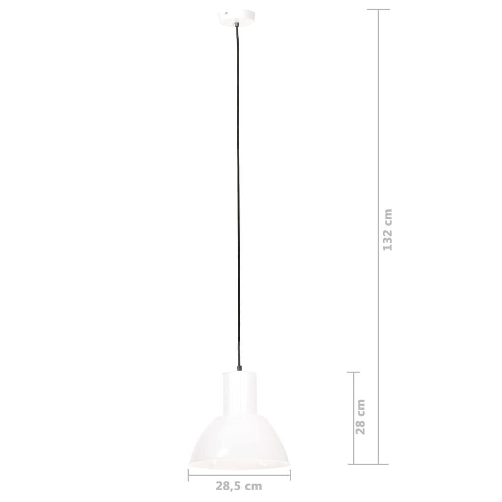 vidaXL griestu lampa, balta, apaļa, 25 W, 28,5 cm, E27 cena un informācija | Lustras | 220.lv