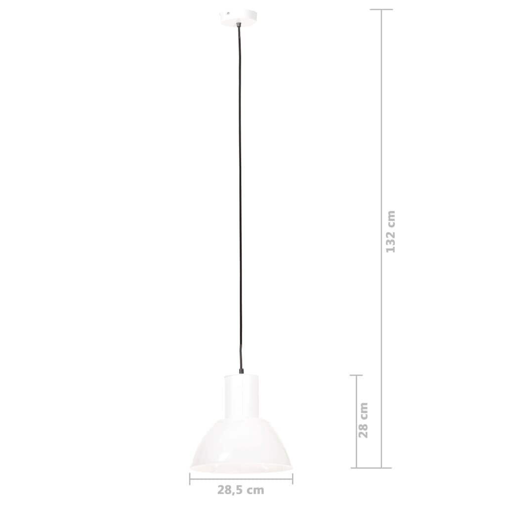 vidaXL griestu lampa, balta, apaļa, 25 W, 28,5 cm, E27 cena un informācija | Piekaramās lampas | 220.lv