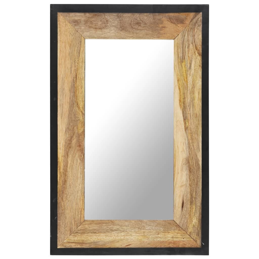 vidaXL spogulis, 80x50 cm, mango masīvkoks цена и информация | Spoguļi | 220.lv