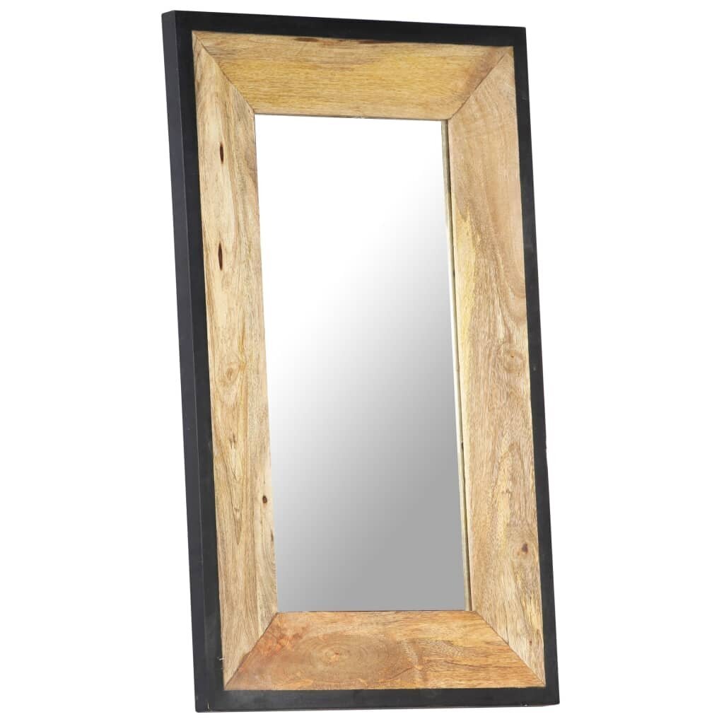 vidaXL spogulis, 80x50 cm, mango masīvkoks цена и информация | Spoguļi | 220.lv