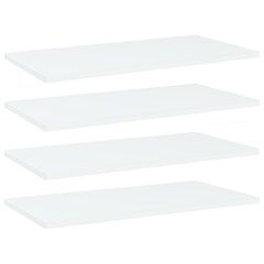 vidaXL plauktu dēļi, 4 gab., balti, 60x30x1,5 cm, skaidu plāksne cena un informācija | Plaukti | 220.lv