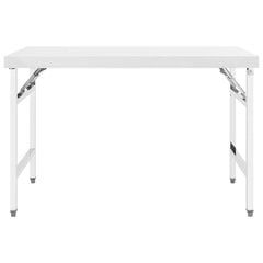 vidaXL virtuves darba galds, 120x60x80 cm, nerūsējošs tērauds цена и информация | Столы-консоли | 220.lv