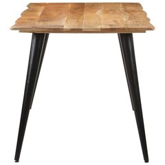 vidaXL galds, dabīgas formas malas, 160x80x75 cm, akācijas masīvkoks cena un informācija | Virtuves galdi, ēdamgaldi | 220.lv