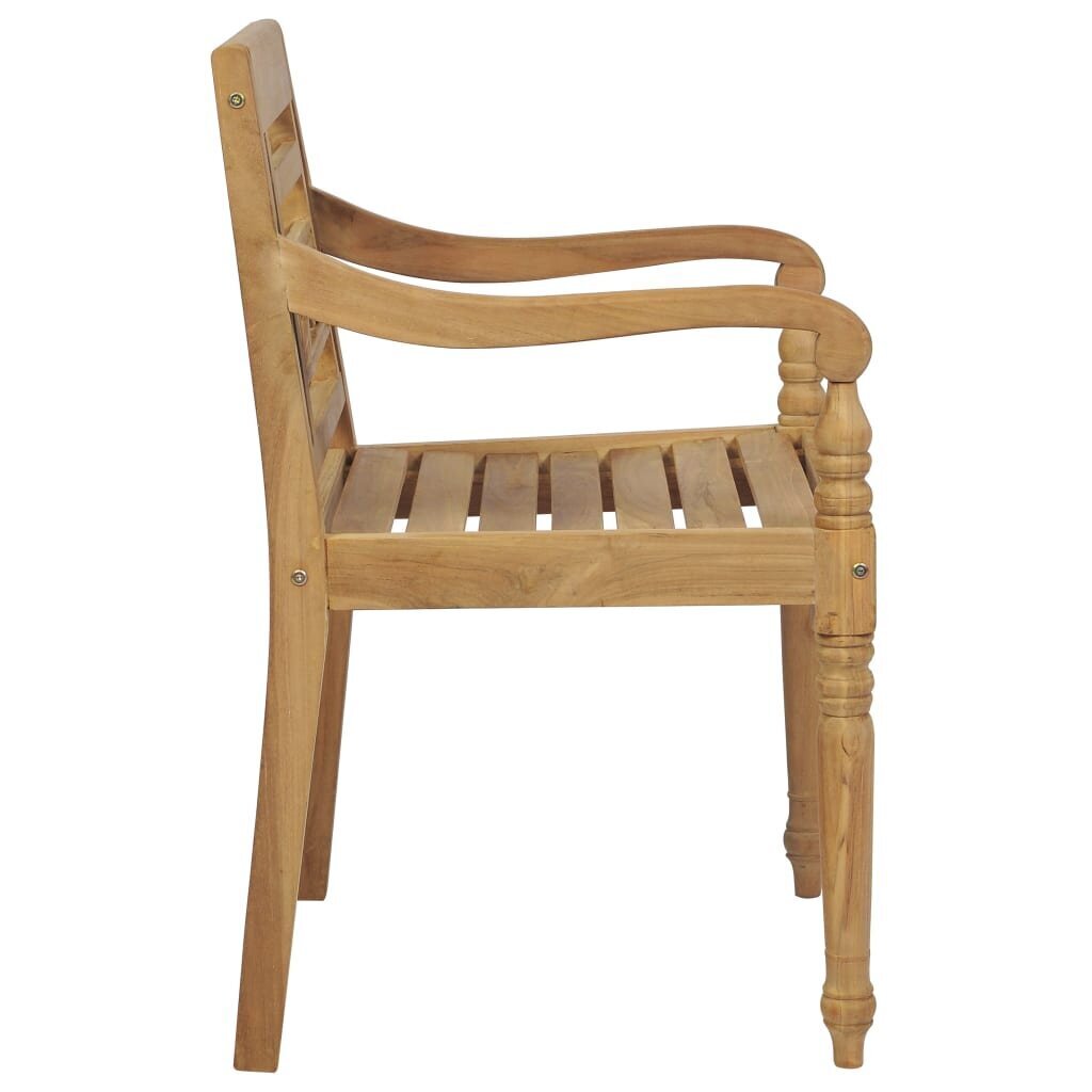 vidaXL dārza krēsli, 2 gab., zaļi matrači, masīvs tīkkoks cena un informācija | Dārza krēsli | 220.lv