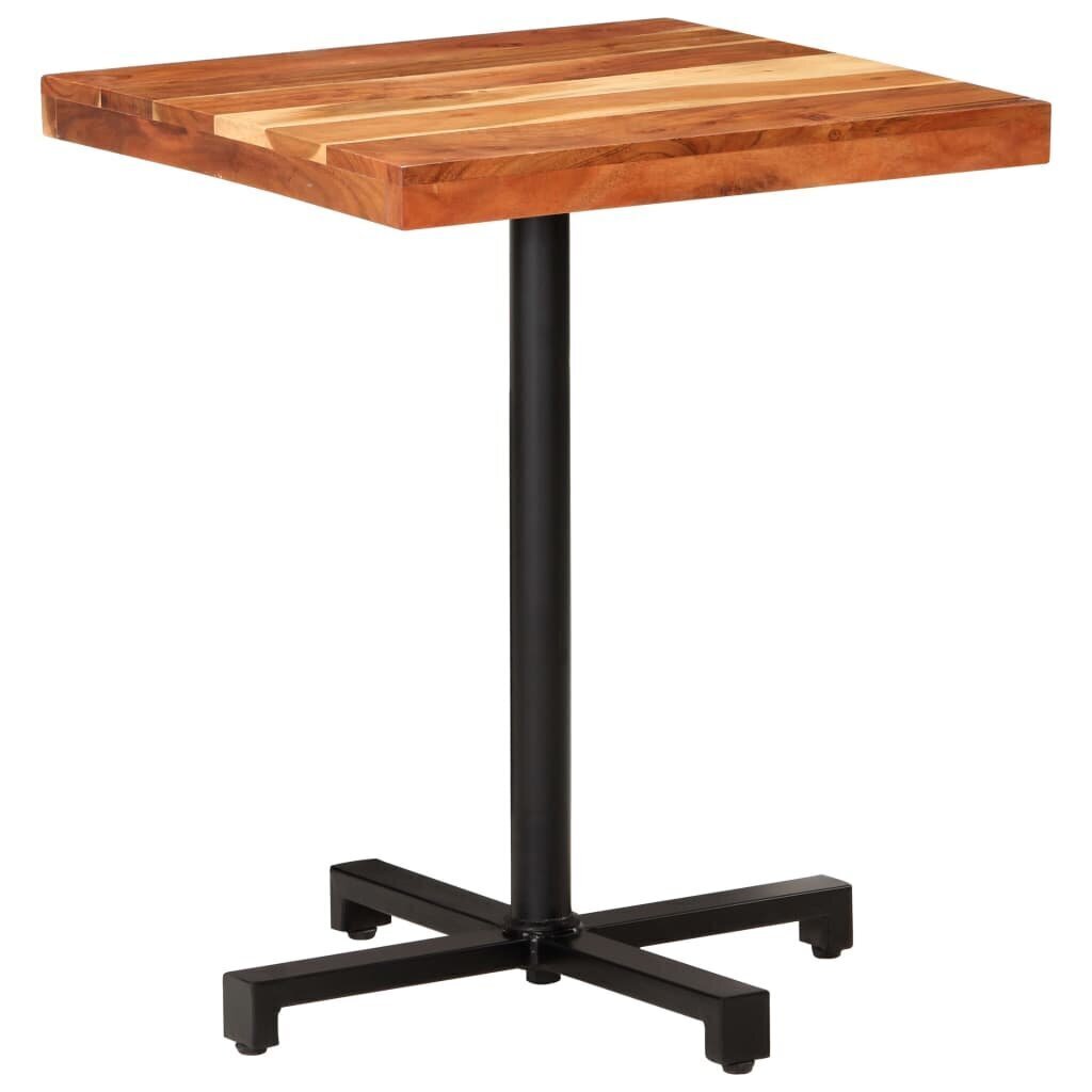 vidaXL bistro galds, kvadrātveida, 60x60x75 cm, akācijas masīvkoks cena un informācija | Virtuves galdi, ēdamgaldi | 220.lv
