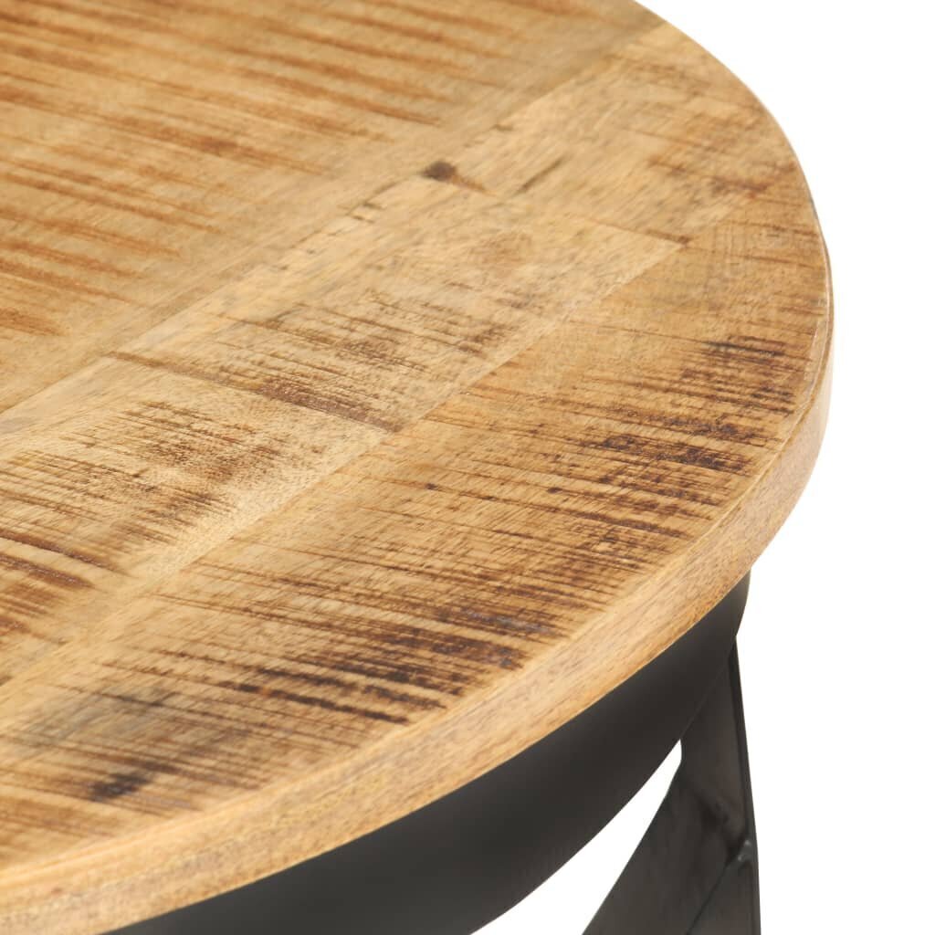 vidaXL kafijas galdiņš, Ø68x43 cm, neapstrādāts mango koks cena un informācija | Žurnālgaldiņi | 220.lv