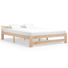 Кровать из массивной сосны, натуральный цвет, 200 x 140 см цена и информация | Кровати | 220.lv
