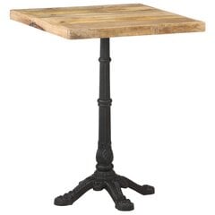 vidaXL bistro galds, 60x60x77 cm, neapstrādāts mango koks cena un informācija | Virtuves galdi, ēdamgaldi | 220.lv