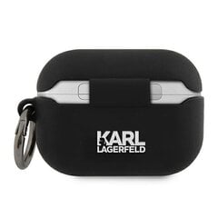 KLACAPSILRSGBK Karl Lagerfeld Rue St Guillaume Silicone Case for Airpods Pro Black cena un informācija | Austiņas | 220.lv