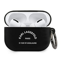 KLACAPSILRSGBK Karl Lagerfeld Rue St Guillaume Silicone Case for Airpods Pro Black cena un informācija | Austiņas | 220.lv