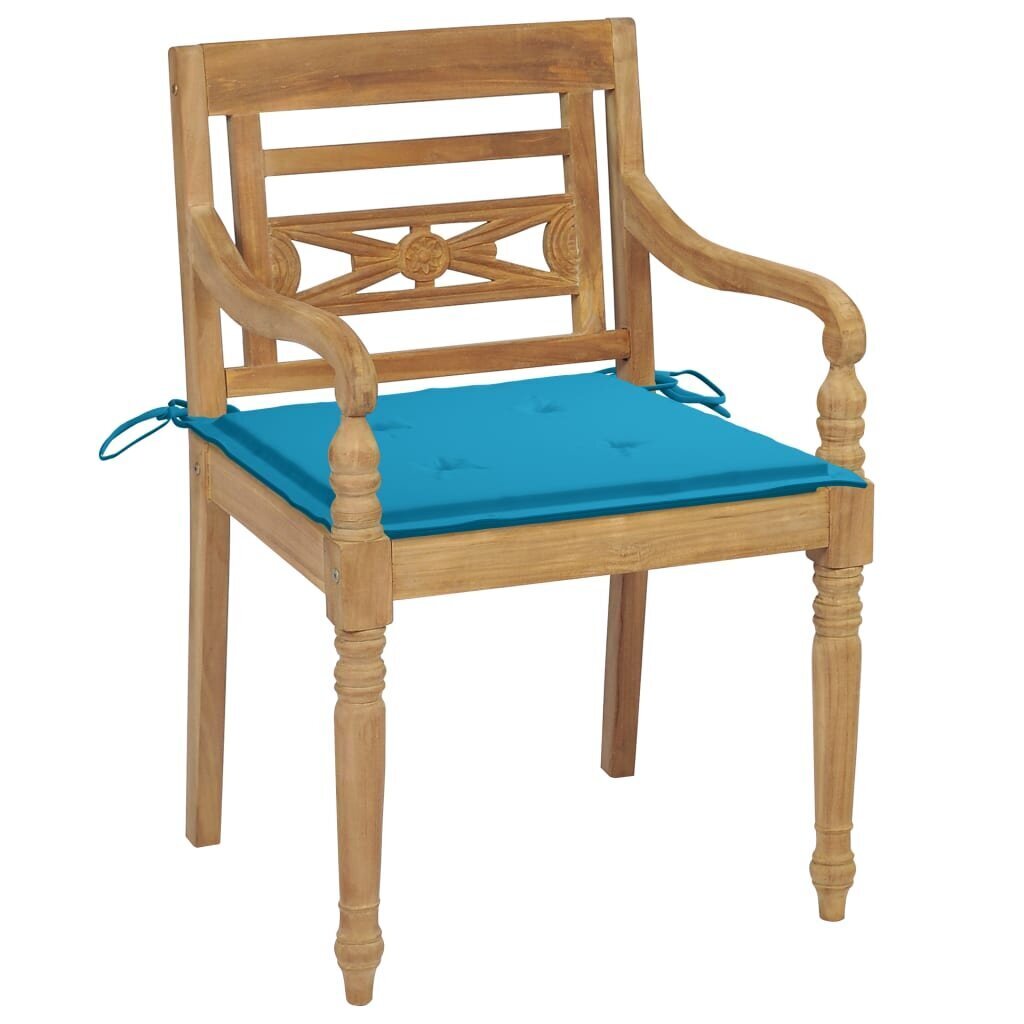 Batavia krēsli ar ziliem spilveniem, 2 gab. цена и информация | Dārza krēsli | 220.lv