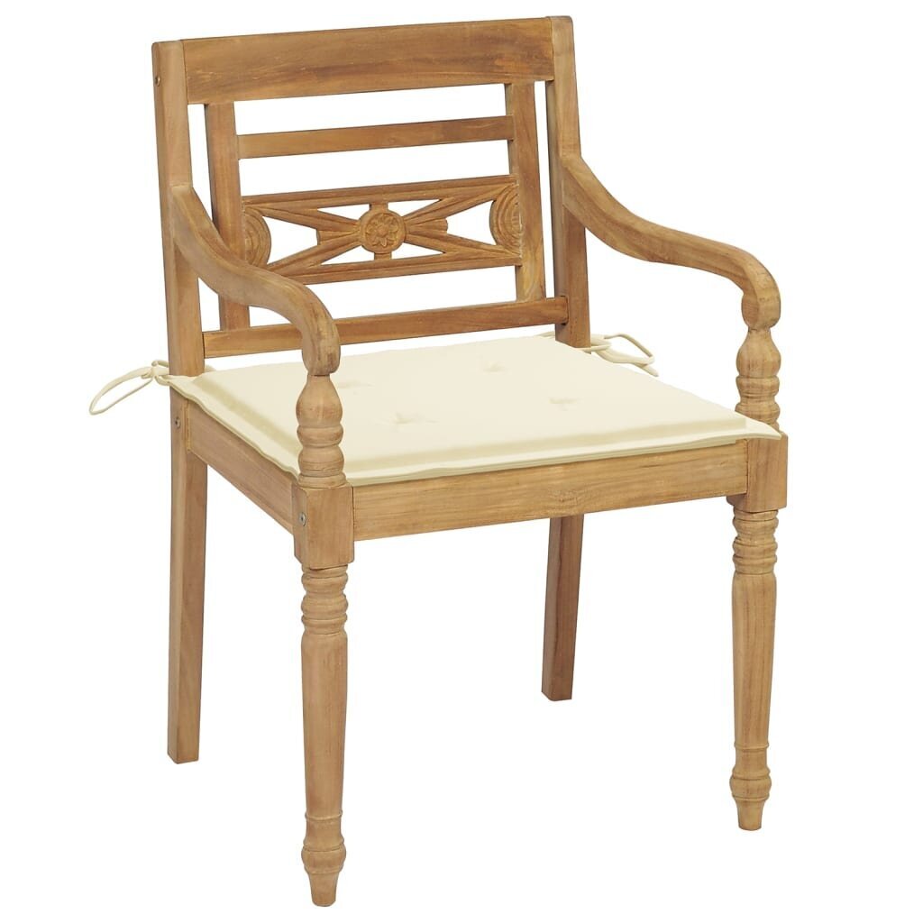 Batavia krēsli ar spilveniem, 4 gab. цена и информация | Dārza krēsli | 220.lv