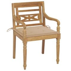 Batavia krēsli ar spilveniem, 6 gab. цена и информация | Садовые стулья, кресла, пуфы | 220.lv