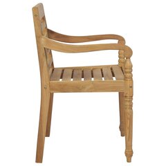 Batavia krēsli, 4 gab., tīkkoka masīvs (2x43051) cena un informācija | Dārza krēsli | 220.lv
