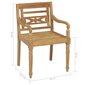 Batavia krēsli, 8 gab, tīkko masīvs (4x43051) cena un informācija | Dārza krēsli | 220.lv