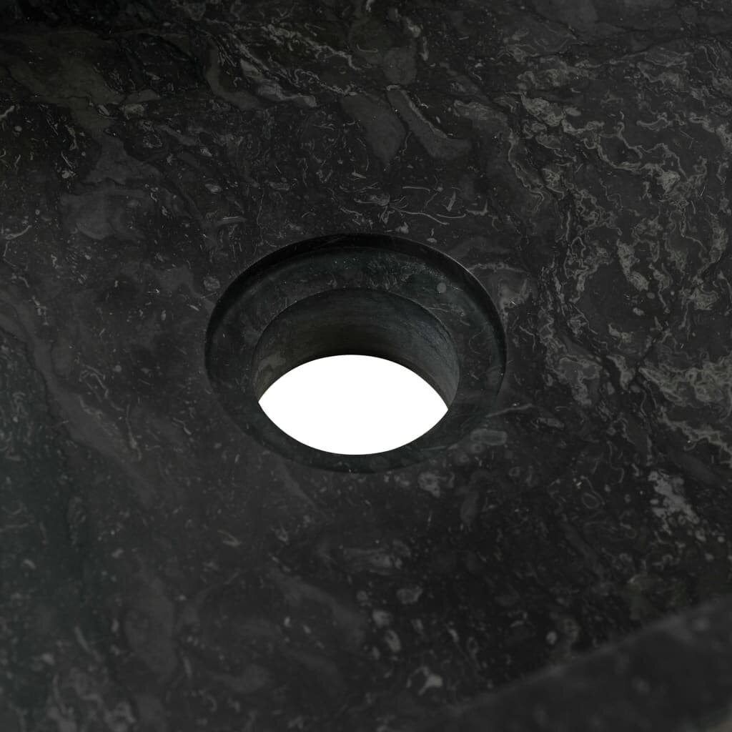 vidaXL vannasistabas plaukts, masīvs tīkkoks, melna marmora izlietne cena un informācija | Vannas istabas mēbeļu komplekti | 220.lv